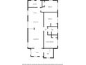 Detailed floor plan showcasing the layout of the home with two bedrooms, a hall, and two bathrooms at 130 Mandrake St, Orlando, FL 32811