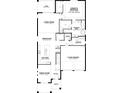 Layout of the first floor featuring the living room, breakfast area, kitchen, dining room, and 2-car garage at 16863 Muskgrass Dr, Winter Garden, FL 34787