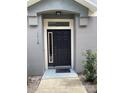 Entryway view of unit 1710 featuring a black front door and sidelight window at 1710 San Jacinto Cir # 1710, Sanford, FL 32771