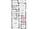 Detailed floor plan showcasing the layout of a four-bedroom home with a primary suite, study, and open living spaces at 4698 Coral Harbour Rd, Kissimmee, FL 34758