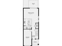 Floor plan featuring an open kitchen, great room, patio, half bath, and garage at 2520 Penguin Blvd, Davenport, FL 33837