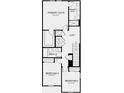 Upstairs layout of the home with 3 bedrooms, loft, 2 baths and laundry space at 185 River Front Way, Edgewater, FL 32141