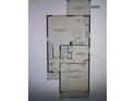First floor plan with the kitchen, cafe, gathering room, bedroom 2, and 2 car garage at 2369 Palm Park Loop, Clermont, FL 34714