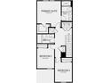 Upstairs floorplan features a primary suite, two bedrooms, and two bathrooms at 173 River Front Way, Edgewater, FL 32141