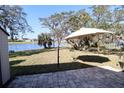 Enjoy outdoor living with a beautiful backyard, a pond view, and shade at 1104 Southampton Dr # 3, Port Orange, FL 32129