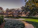 Scenic landscape view with lush greenery and a winding path, perfect for an evening stroll at 12104 Lakeshore Dr, Clermont, FL 34711