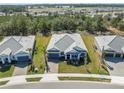 An aerial view of the property, nestled among neighboring houses and green spaces at 1324 Arklow Cir, Ormond Beach, FL 32174