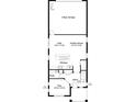 A detailed first-floor floor plan featuring a kitchen, Gathering room, flex space, and two-car garage at 2026 Education St, St Cloud, FL 34771