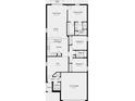 Detailed floor plan showcasing the layout of the home, including the kitchen, bedrooms, and garage at 338 Wayland Dr, Haines City, FL 33844