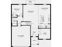 Layout of the home featuring two car garage, foyer, great room, kitchen, casual dining, study, and bedrooms on the first floor at 670 Teviot Rd, Haines City, FL 33844