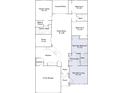 Detailed floor plan showing the layout of the home, including bedrooms, bathrooms, and living spaces at 954 Laurel View Way, Groveland, FL 34736