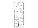 First floor floorplan featuring open-concept living, kitchen, and dining areas, and a bedroom at 9158 Seascape Cv, Kissimmee, FL 34747