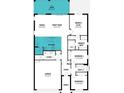 Detailed floor plan showcasing layout of this home with 3 bedrooms, kitchen, and living spaces at 13100 Pergola Ave, Orlando, FL 32832