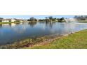 Scenic view of the community pond with fountain and lush green surroundings at 2136 Shadow Creek Dr, Kissimmee, FL 34746