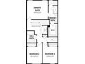 Upstairs floorplan featuring an owner's suite with bath, walk-in closet, and two additional bedrooms at 1319 Tarflower Dr, Winter Springs, FL 32708