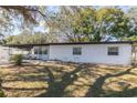 Attractive single-story home featuring a covered carport, fresh white paint and well-maintained landscaping at 403 Louis St, Leesburg, FL 34748