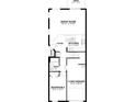 First floor floorplan showing kitchen, great room, bedroom, bathroom and one car garage layout at 4294 Campsite Loop, Orlando, FL 32824