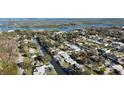 Panoramic aerial view of the community with access to both the Indian River and the Atlantic Ocean at 124 Godfrey Rd, Edgewater, FL 32141