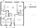 Detailed floor plan showcasing the layout of the home including the kitchen, bedrooms, and patio at 2293 Pecos Ct, Kissimmee, FL 34759