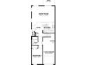 Detailed floor plan showcasing the layout of the kitchen, living spaces, bedroom and bathroom at 5116 Rain Shadow Dr, St Cloud, FL 34772