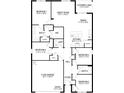 Detailed floor plan showcasing four bedrooms, two baths, kitchen, great room and a covered lanai at 6989 Sw 135Th Pl, Ocala, FL 34473
