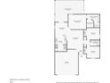 Detailed floorplan showcasing the layout, including the kitchen, bedrooms, living room, and screened patio at 2604 Hollow Ln, Leesburg, FL 34748