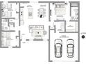 Detailed floor plan showcasing the layout of this home, including bedrooms, bathrooms, kitchen, and living areas at 2765 Sw 140Th Pl, Ocala, FL 34473