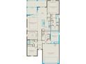Detailed floor plan showcasing open-concept living, four bedrooms, two baths, and an attached two-car garage at 6319 Dew Drop Loop, St Cloud, FL 34771