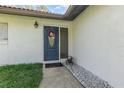 Close-up of the home's front door with decorative wreath and glass panel at 10339 Manila Bay Dr, Orlando, FL 32821