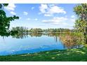 View of a calm, tranquil lake surrounded by lush greenery and trees creating a serene and peaceful outdoor environment at 5203 Pineview Way, Apopka, FL 32703