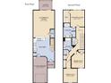 Spacious two-story townhome floor plan featuring a lanai, gathering room and owner's suite at 3133 Emerald Acres Ln, Sanford, FL 32771