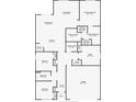 Detailed floor plan showcasing the layout of the home, including bedrooms, bathrooms, kitchen, living spaces, and garage at 1133 August Sky Dr, Deltona, FL 32738