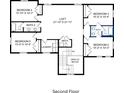 Second floor plan featuring loft space with bedrooms and bathrooms layout at 2650 Howard Ave, Oviedo, FL 32765