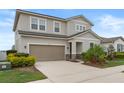 Charming two-story home features a well-maintained yard, neutral exterior paint and attached two car garage at 580 Buchannan Dr, Davenport, FL 33837