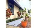 Exterior shot showcasing the yard and exterior of the house with number 722 and front garden at 722 Eagle Ave, Longwood, FL 32750