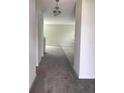 Hallway featuring neutral colored walls and carpet leading to an open living space at 11178 Longleaf Woods Dr, Orlando, FL 32832