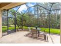 Relaxing screened patio with outdoor seating, perfect for enjoying the backyard views at 321 Davinci Pass, Kissimmee, FL 34759