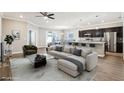 Living space showcasing a well-appointed kitchen, dining area, and comfortable seating at 411 Lily Ln, Davenport, FL 33837