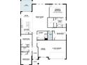 Detailed floorplan showcases the layout of a four bedroom house with a spacious great room and lanai at 804 Pointe Emerson Blvd, Apopka, FL 32703