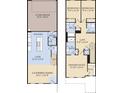 Detailed floor plan showcasing the layout of a modern townhome with a two car garage at 6400 Tabebuia Pkwy, Winter Garden, FL 34787