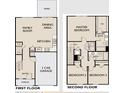 Detailed floor plan showcasing the layout of the first and second floors, including room dimensions at 509 Madison Dr, Davenport, FL 33837