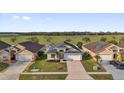 Charming home with a well-manicured lawn and view of a green pasture behind the houses at 5425 Bryce Canyon Dr, Kissimmee, FL 34758