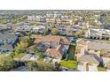 This aerial view showcases a community with manicured lawns and convenient parking at 4038 Hunters Park Ln, Orlando, FL 32837