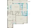 Detailed first floor plan showcasing kitchen, gathering room, and three-car garage at 15295 Rising View Dr, Montverde, FL 34756