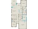 Detailed floor plan showcasing open-concept layout, primary suite, and attached 2-car garage at 2703 Serenity Meadow Dr, Kissimmee, FL 34744