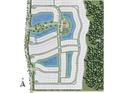A detailed community map highlighting lot locations, water features and resort amenities available to residents at 5350 Spoonflower Ct, St Cloud, FL 34771