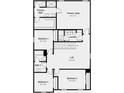 Layout of the second floor showing bedrooms, laundry room, bathrooms, and living spaces at 7351 Capstone Dr, Groveland, FL 34736
