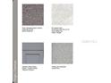 Selection of interior finishes, including carpet, flooring, cabinets, and granite countertops at 7388 Capstone Dr, Groveland, FL 34736