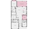 Detailed floor plan showcasing the layout of the home, including bedrooms, bathrooms, kitchen, and living areas at 5641 Nevis Ter, Kissimmee, FL 34758