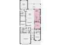 Detailed floor plan showcasing the layout of the home's multiple rooms and features at 4192 Barbuda Ln, Kissimmee, FL 34758